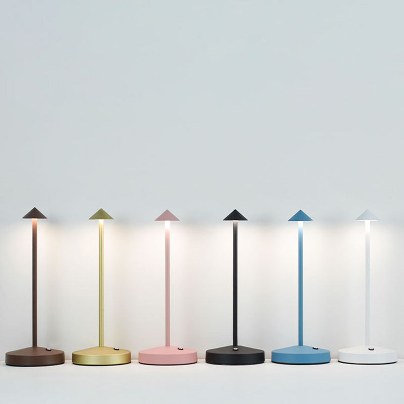 Modern Triangle Acrylic and Iron LED Table Lamp