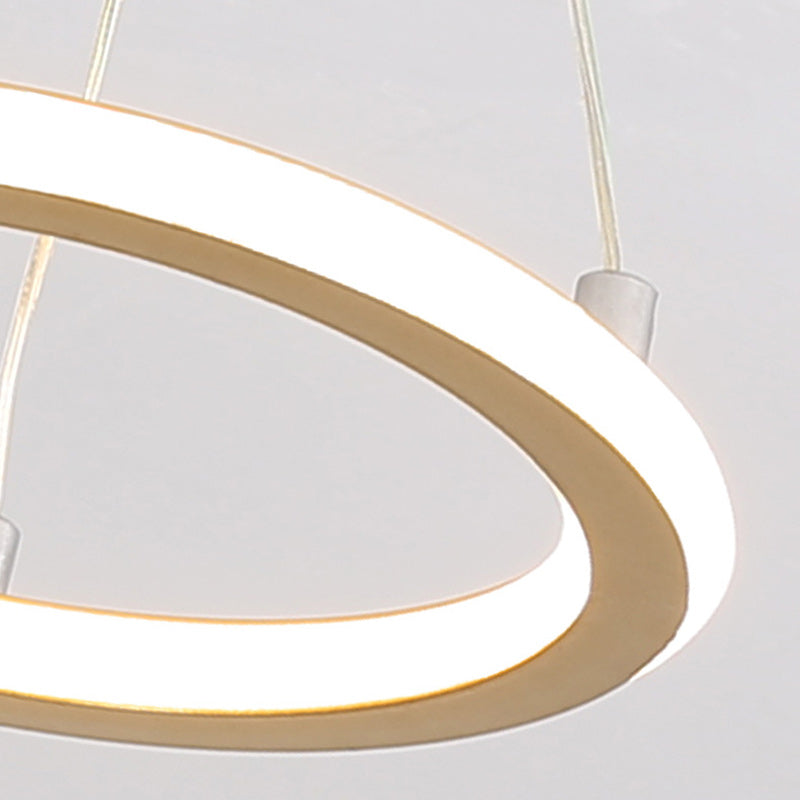 Contemporary Nordic Round Metal LED Semi-Flush Mount Ceiling Light