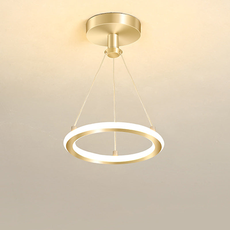 Contemporary Nordic Round Metal LED Semi-Flush Mount Ceiling Light