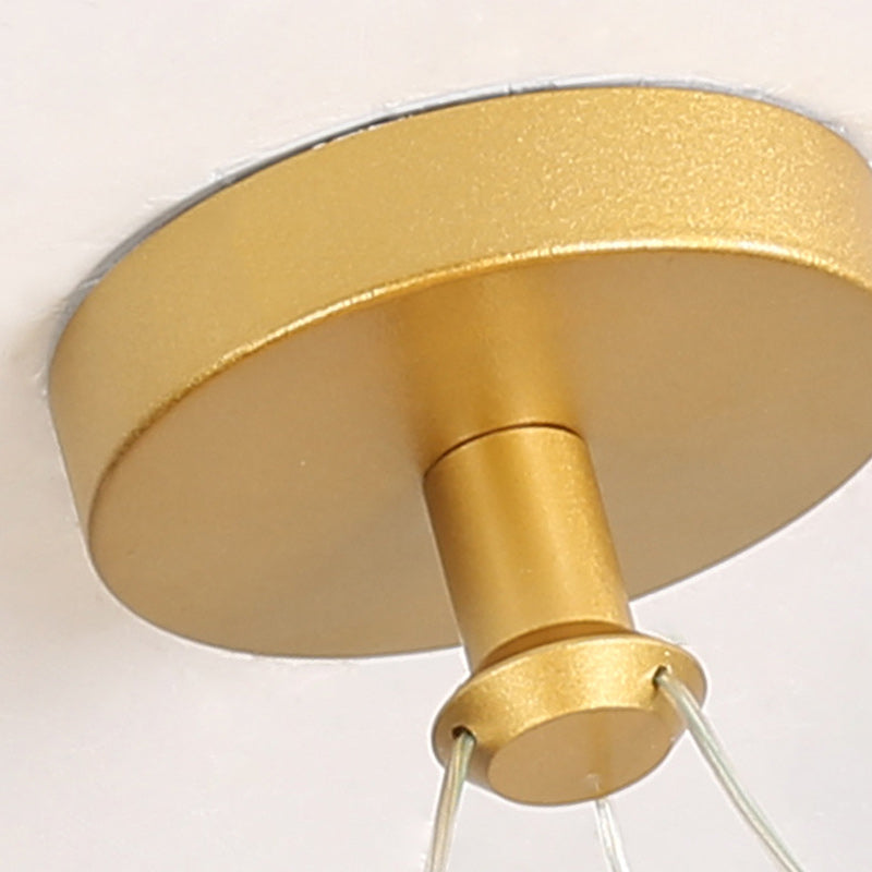 Contemporary Nordic Round Metal LED Semi-Flush Mount Ceiling Light
