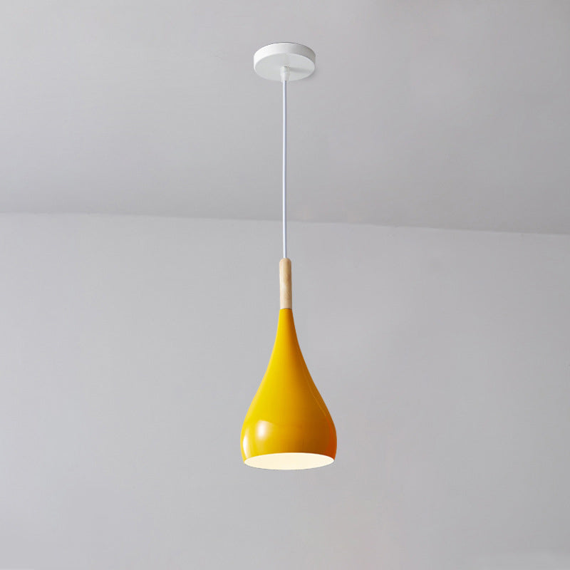 Nordic Wood and Metal 1-Light Pendant Light