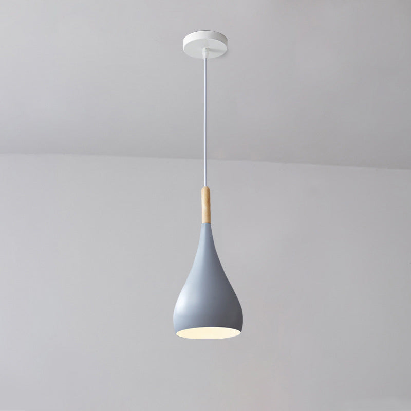 Nordic Wood and Metal 1-Light Pendant Light