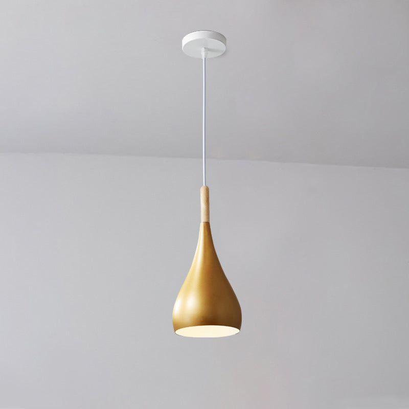 Nordic Wood and Metal 1-Light Pendant Light