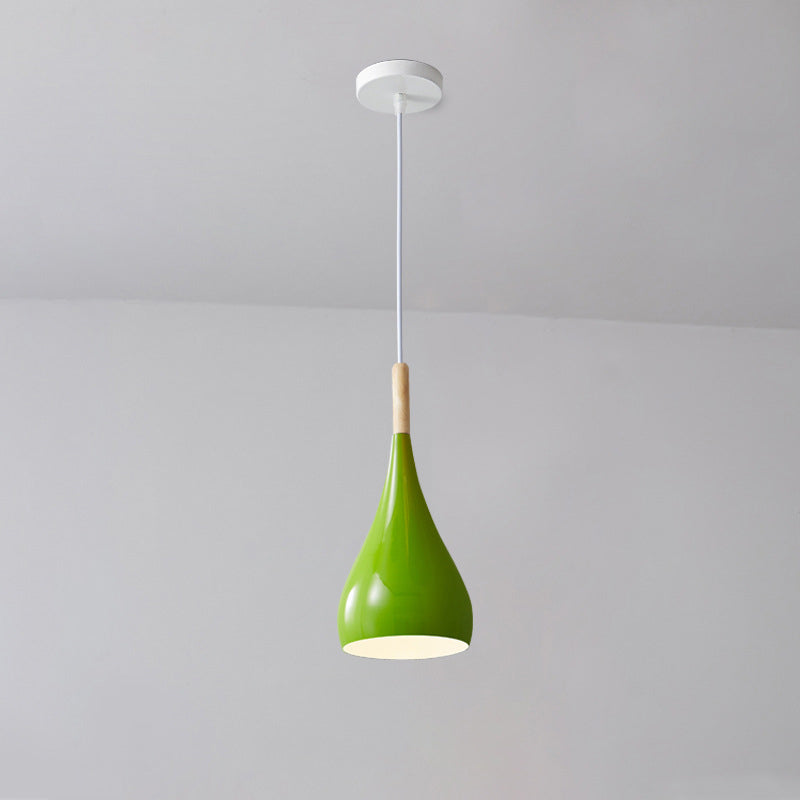 Nordic Wood and Metal 1-Light Pendant Light