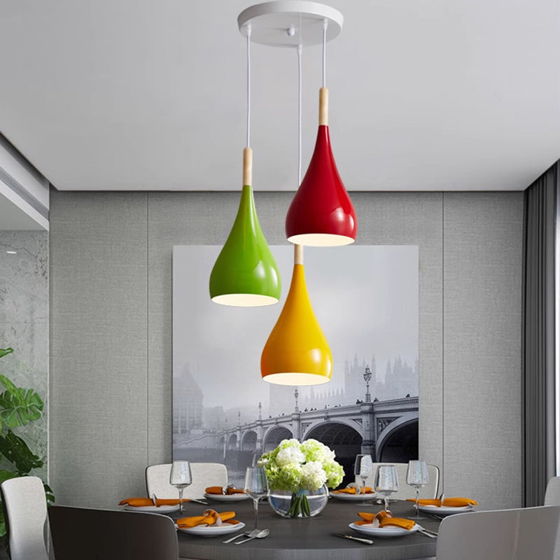 Nordic Wood and Metal 1-Light Pendant Light