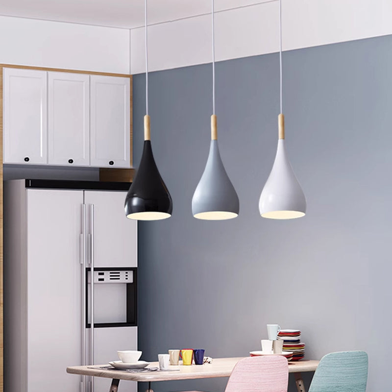 Nordic Wood and Metal 1-Light Pendant Light