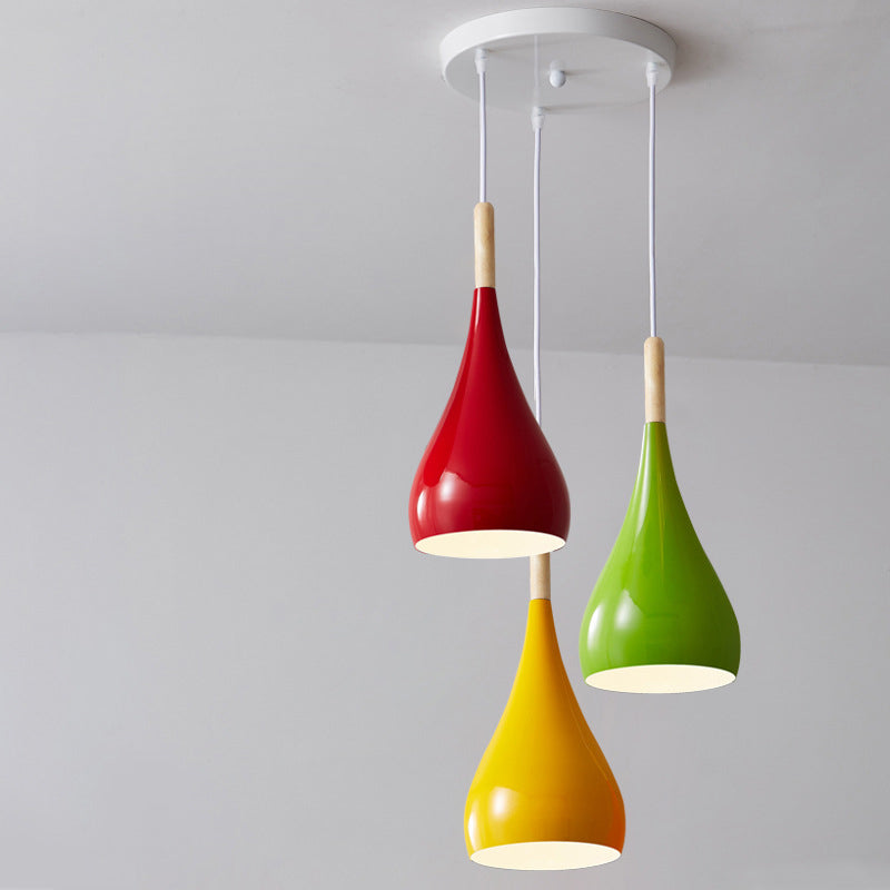 Nordic Wood and Metal 1-Light Pendant Light