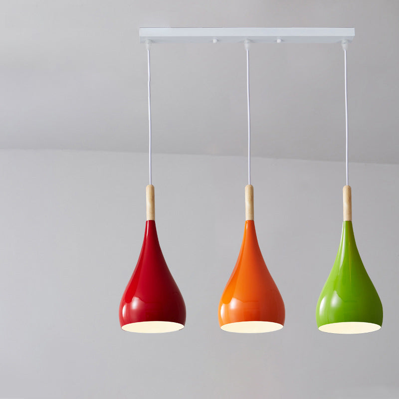 Nordic Wood and Metal 1-Light Pendant Light