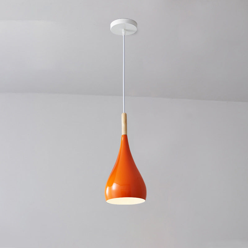 Nordic Wood and Metal 1-Light Pendant Light