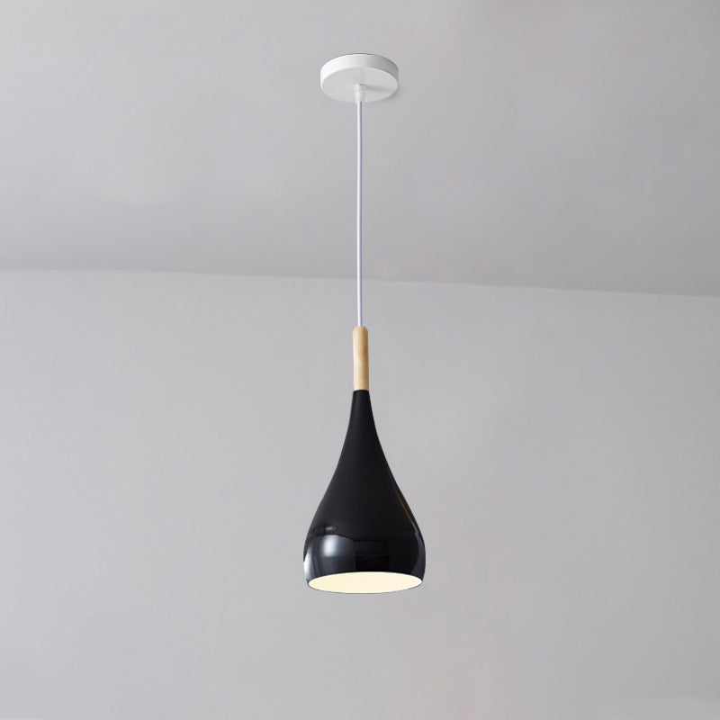 Nordic Wood and Metal 1-Light Pendant Light