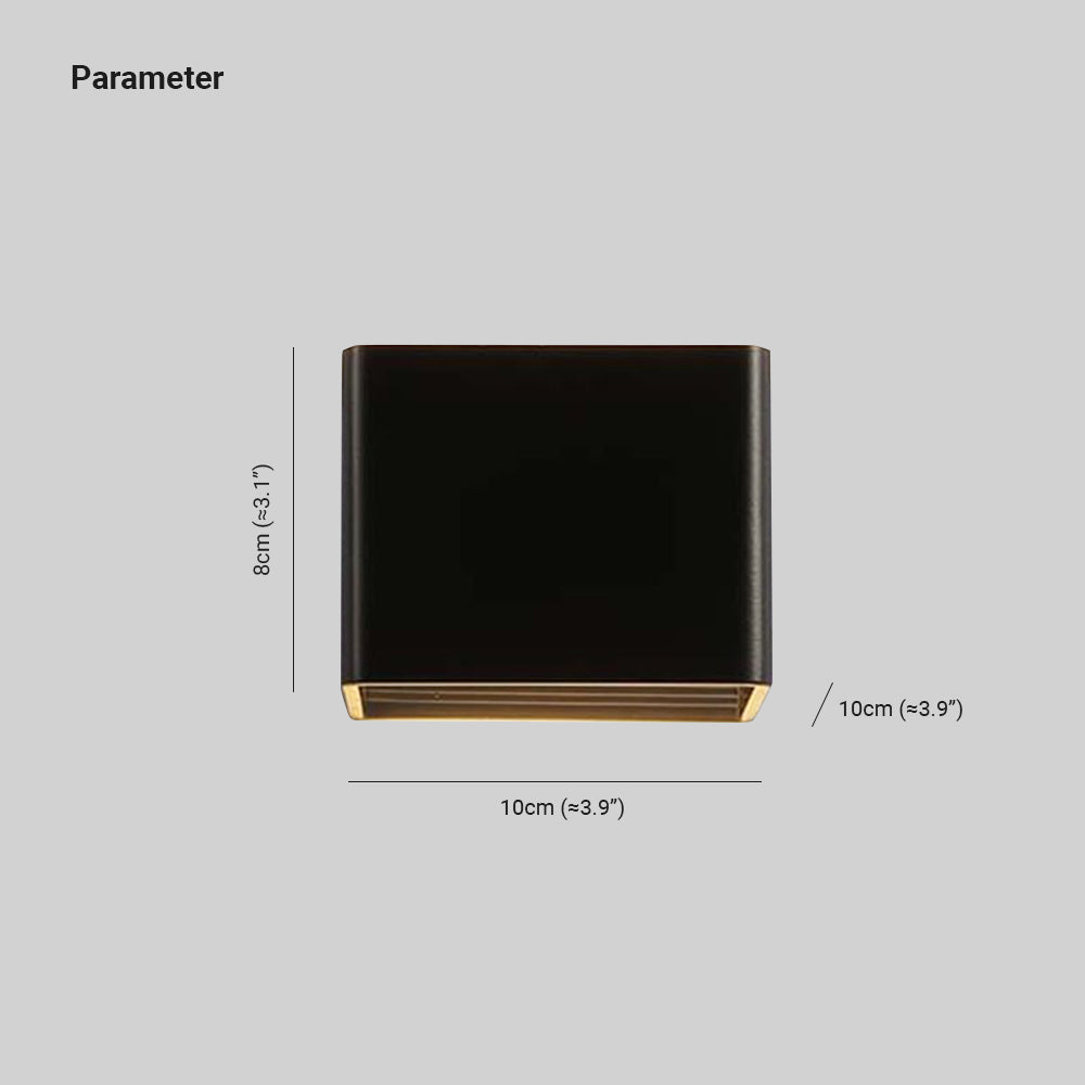 Modern Square Wall Light in Black, White, or Green
