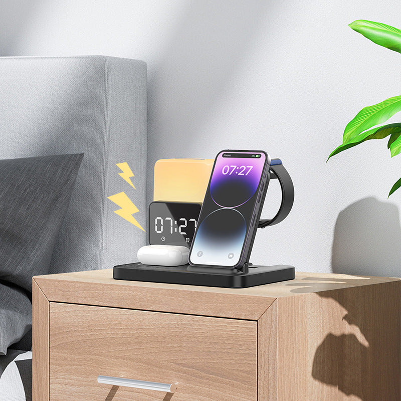 Multi-Functional Wireless Charging Night Light Clock