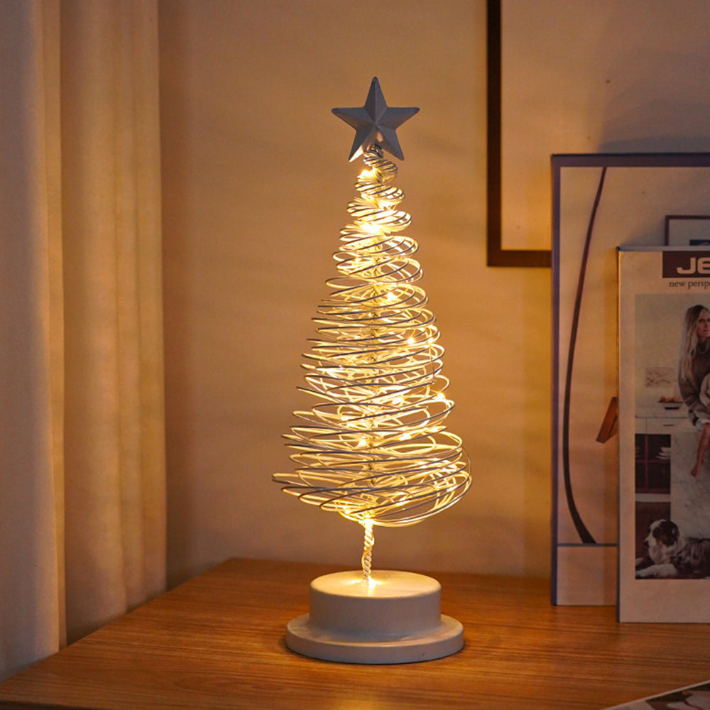 LED Table Lamp with Metal Tree Design and Warm White Lights