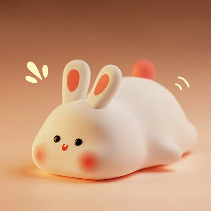 Rabbit-Shaped USB Rechargeable Silicone Night Light