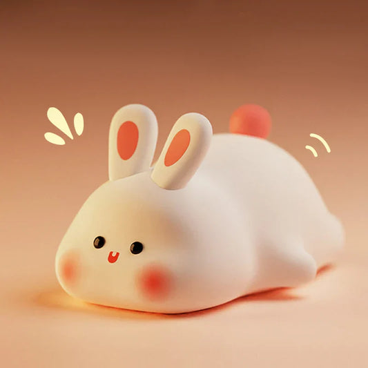 Rabbit-Shaped USB Rechargeable Silicone Night Light