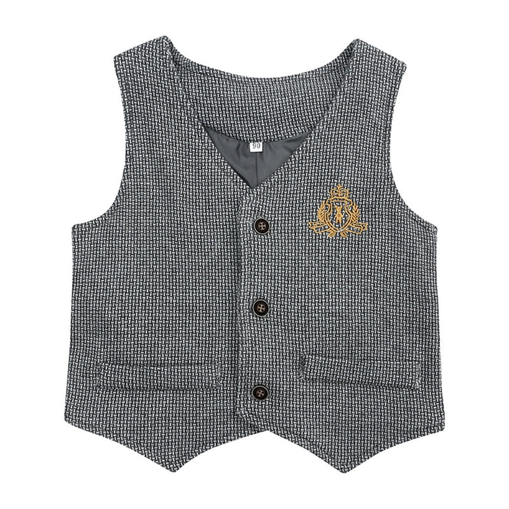 Boys' Formal Clothing Set with Vest and Bow Tie