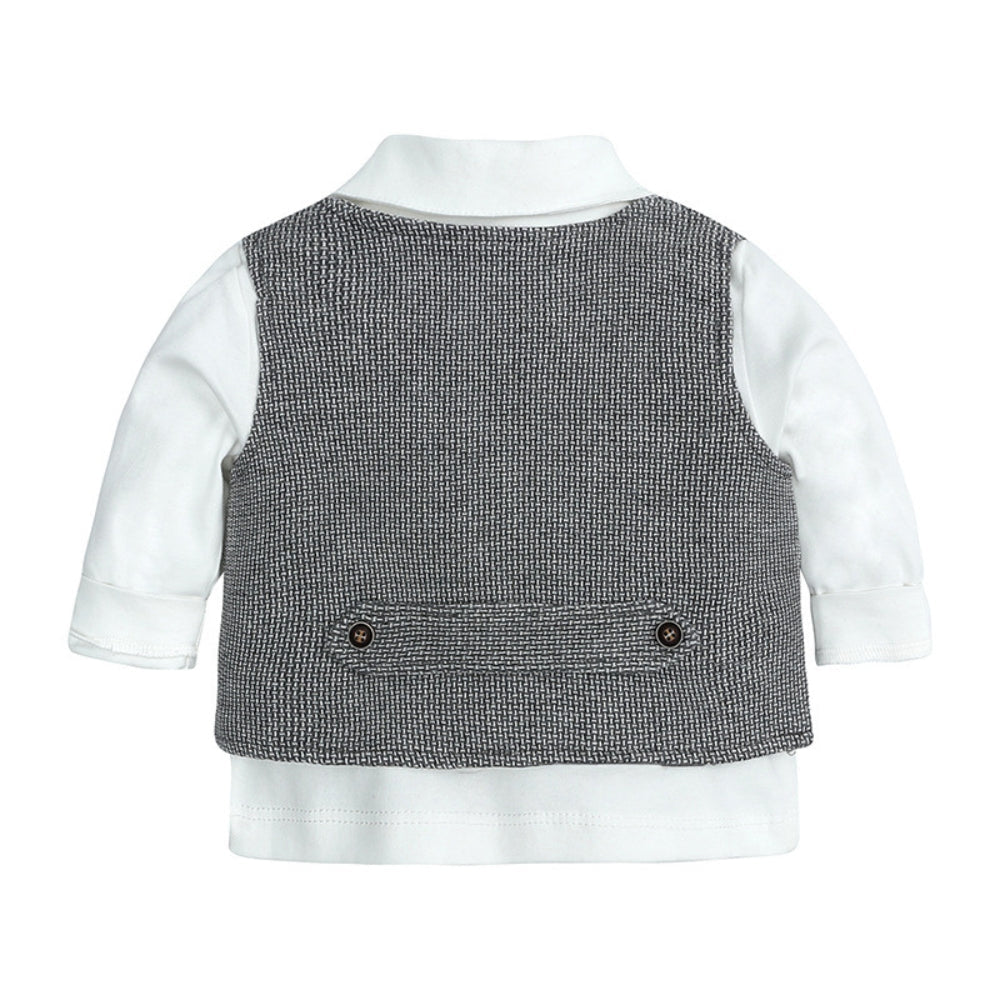 Boys' Formal Clothing Set with Vest and Bow Tie