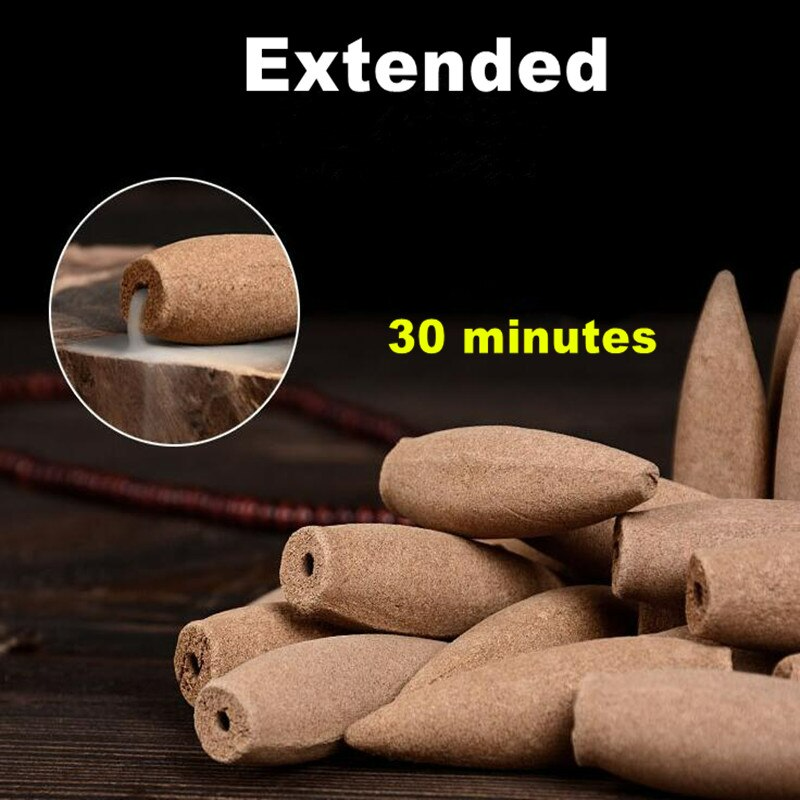Extra Large Backflow Incense Cones with Agarwood and Sandalwood - 30 Minute Burn Time