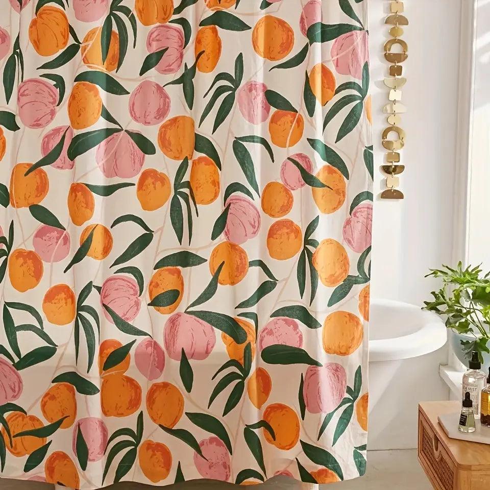 Floral Shower Curtain with Vibrant Flower Design