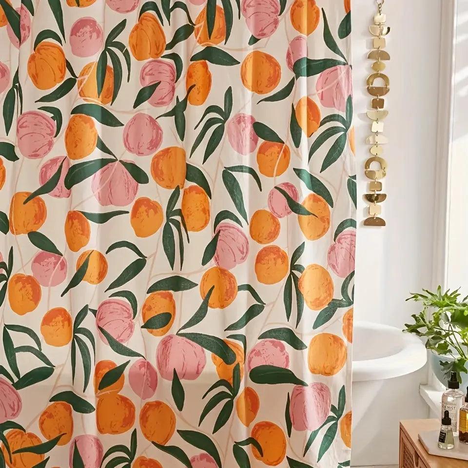 Floral Shower Curtain with Vibrant Flower Design