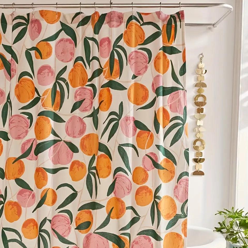 Floral Shower Curtain with Vibrant Flower Design