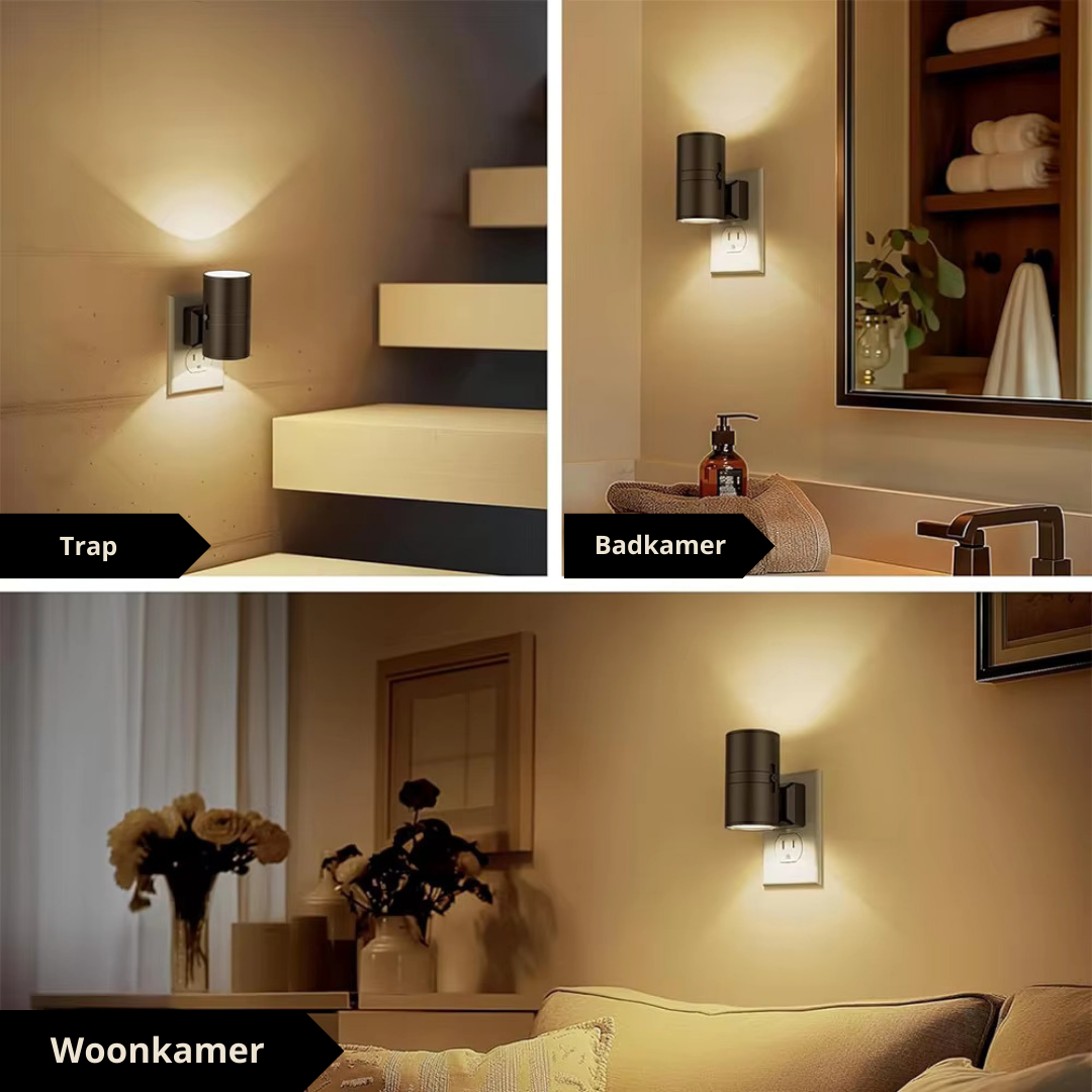 Dimmable Plug-In LED Night Light with Sensor 3000K Warm Glow