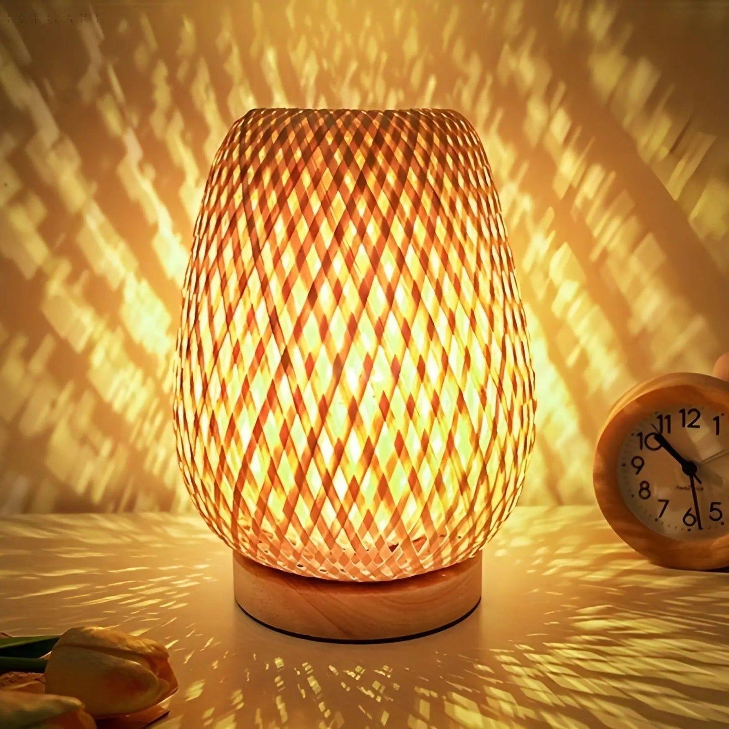 Bamboo USB Table Lamp - Eco-Friendly Uplight for Home