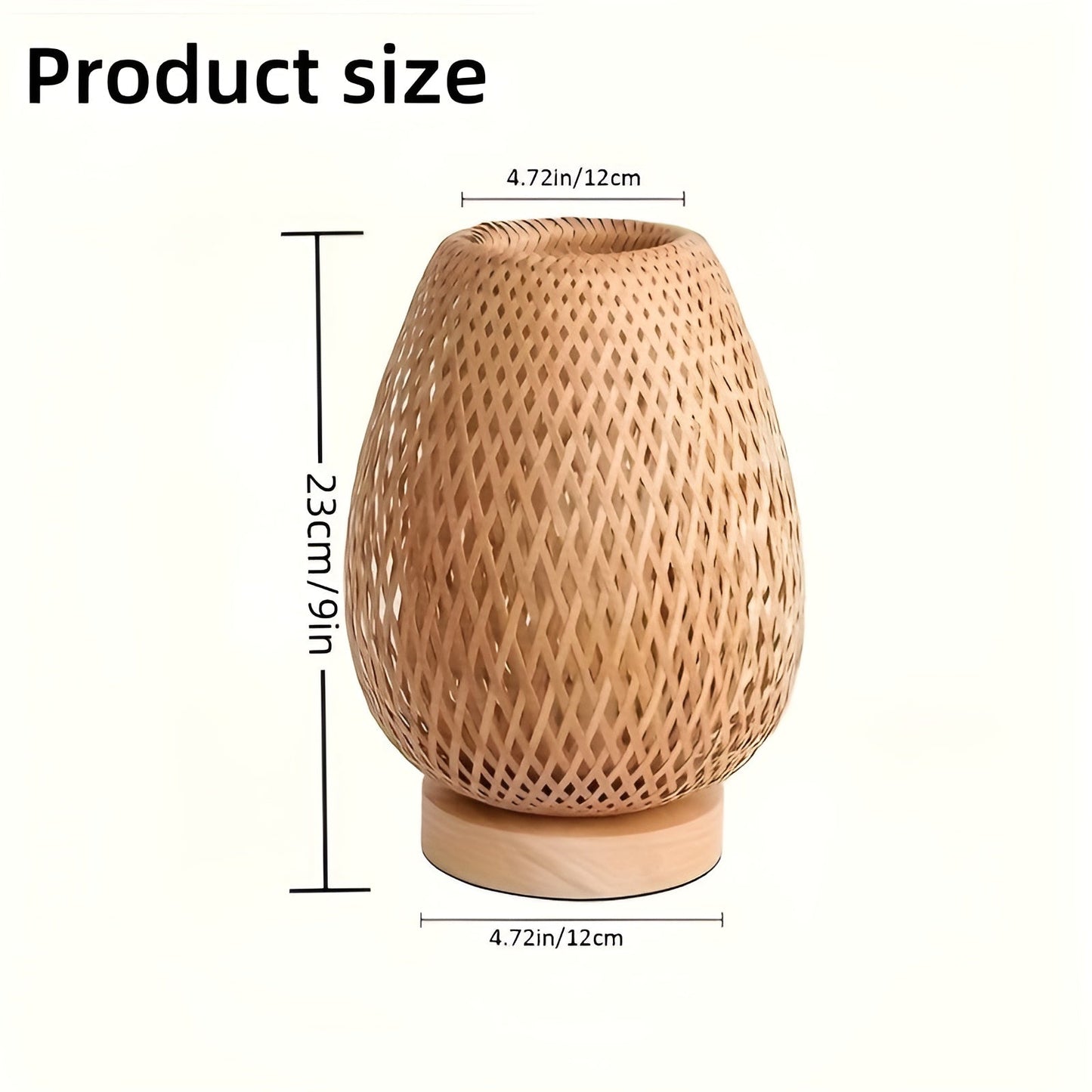 Bamboo Table Lamp with USB Power Supply - Energy-Efficient and Sustainable Design