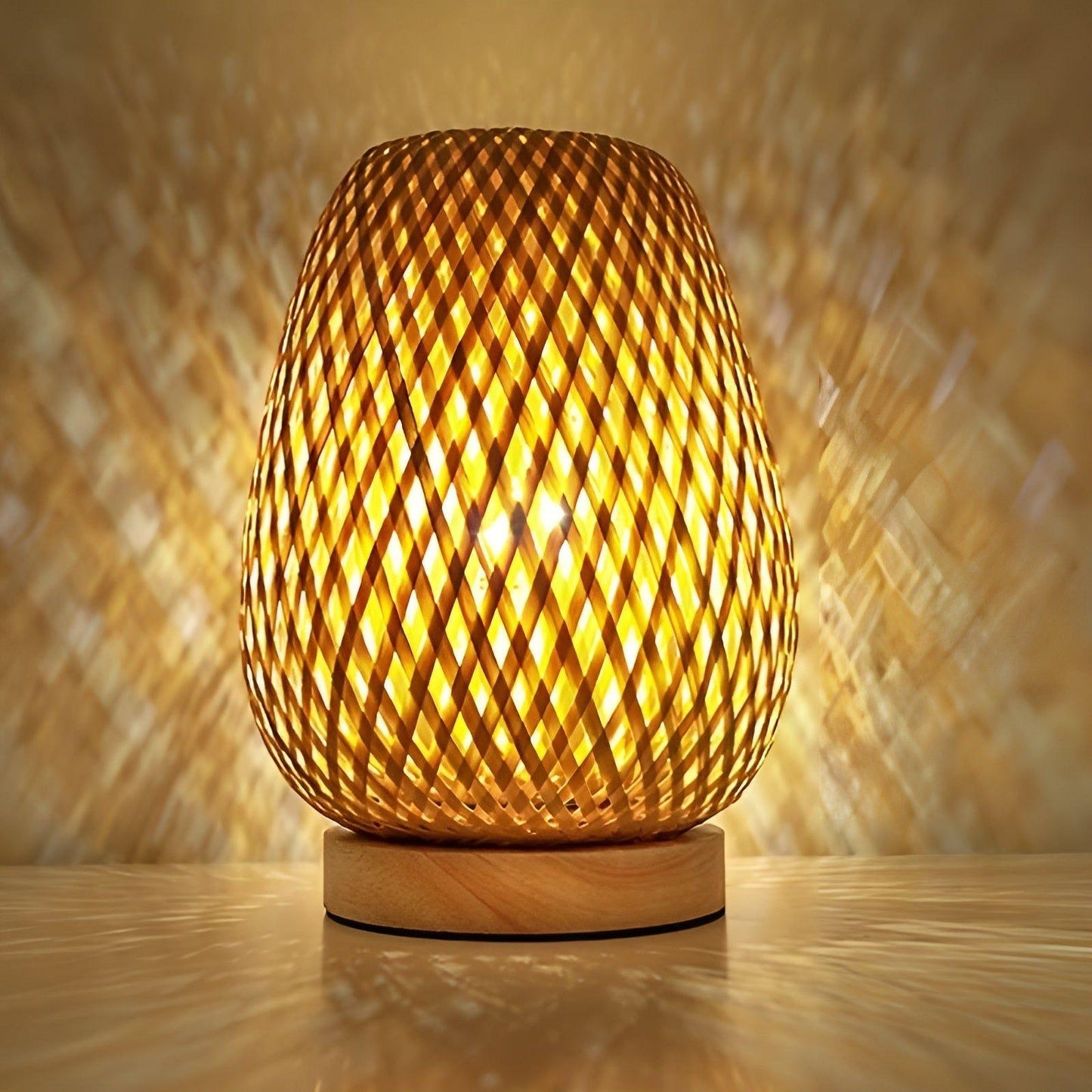 Bamboo USB Table Lamp - Eco-Friendly Uplight for Home