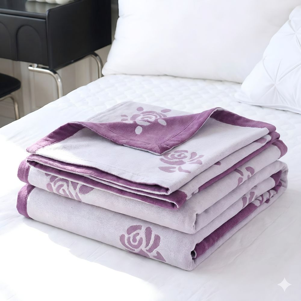 Bamboo Fiber Floral Cooling Blanket