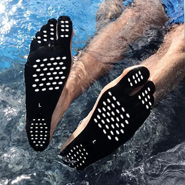 Stick-On Barefoot Slippers for Beach and Pool