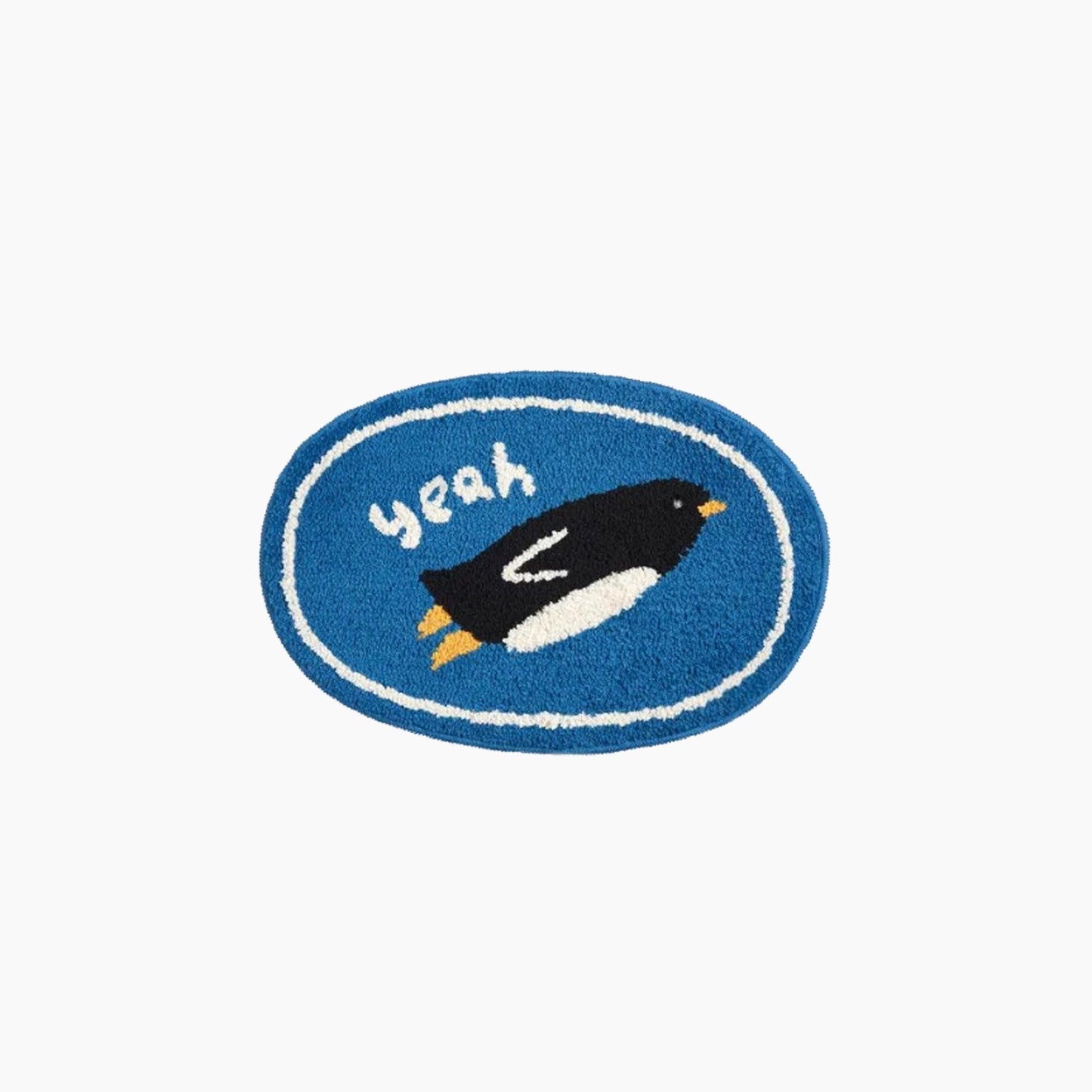 Handmade Cute Animal Bath Mat with Non-Slip Backing