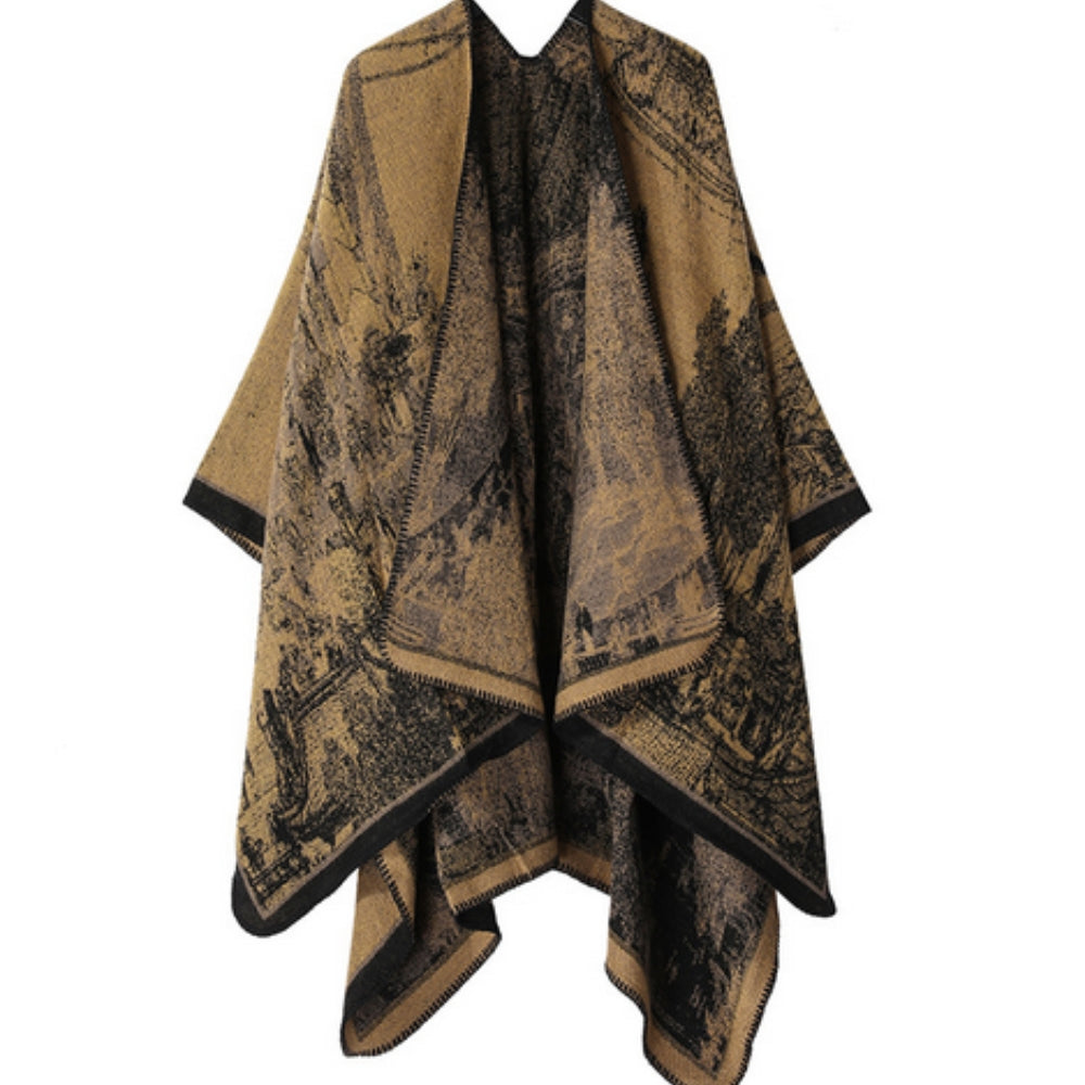 Baroque Boho Unisex Cardigan Shawl for Artistic Layering