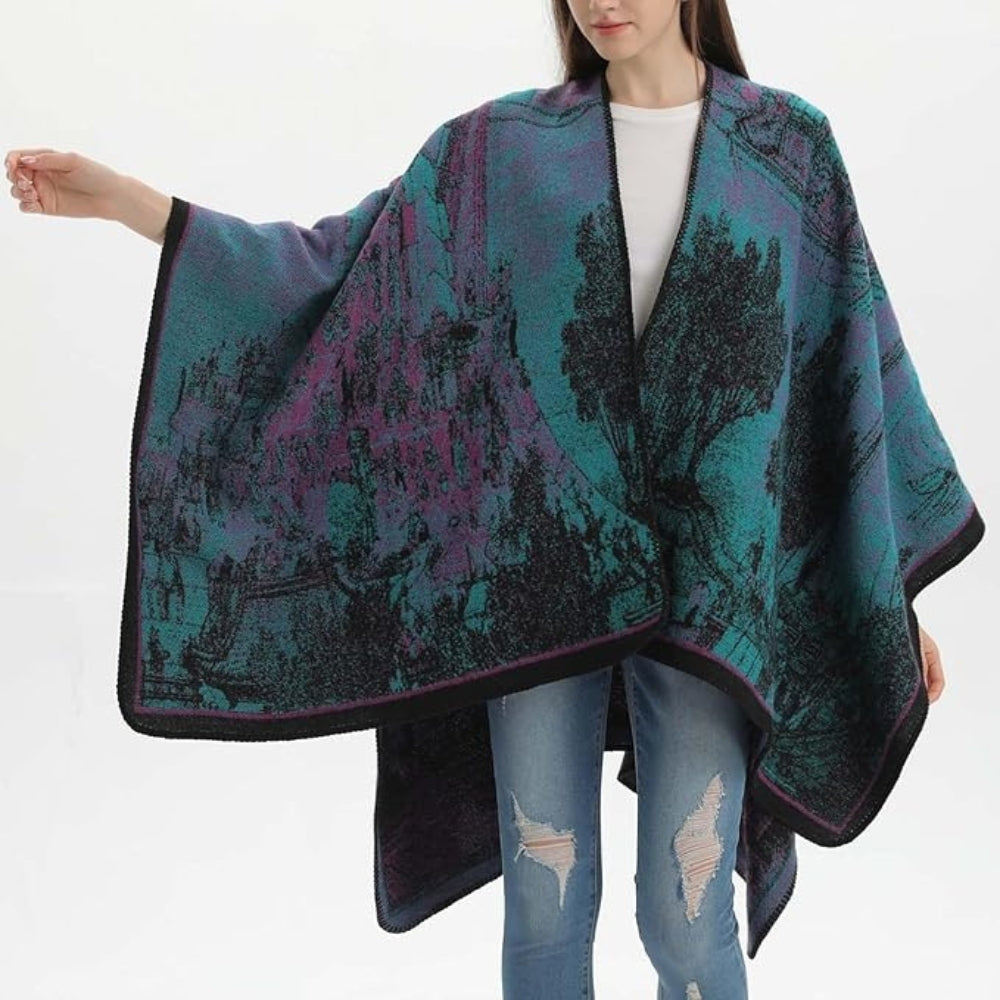 Baroque Boho Unisex Cardigan Shawl for Artistic Layering