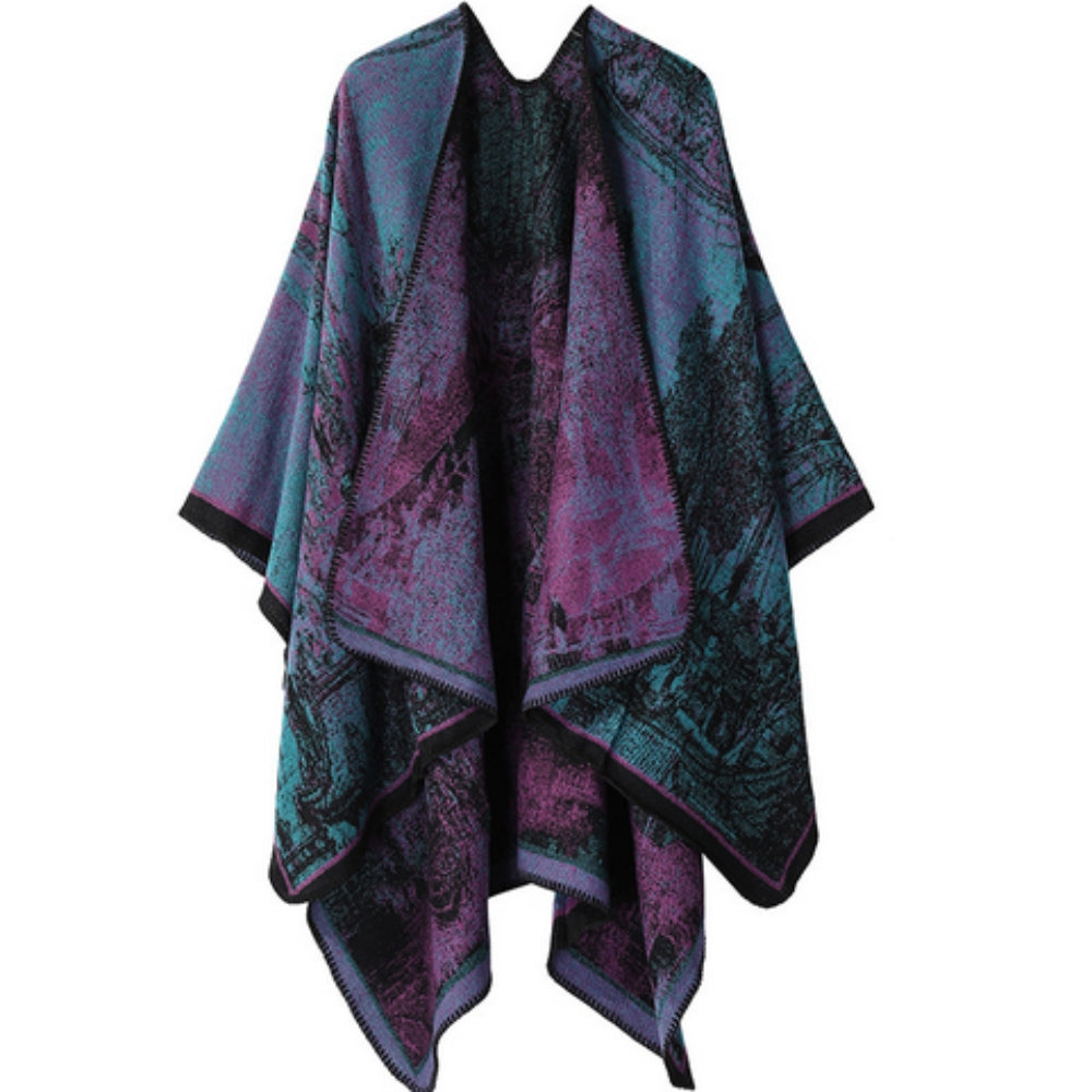 Baroque Boho Unisex Cardigan Shawl for Artistic Layering