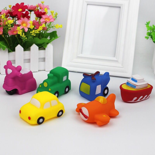 Soft Water-Activated Emergency Vehicle Bath Toys for Kids