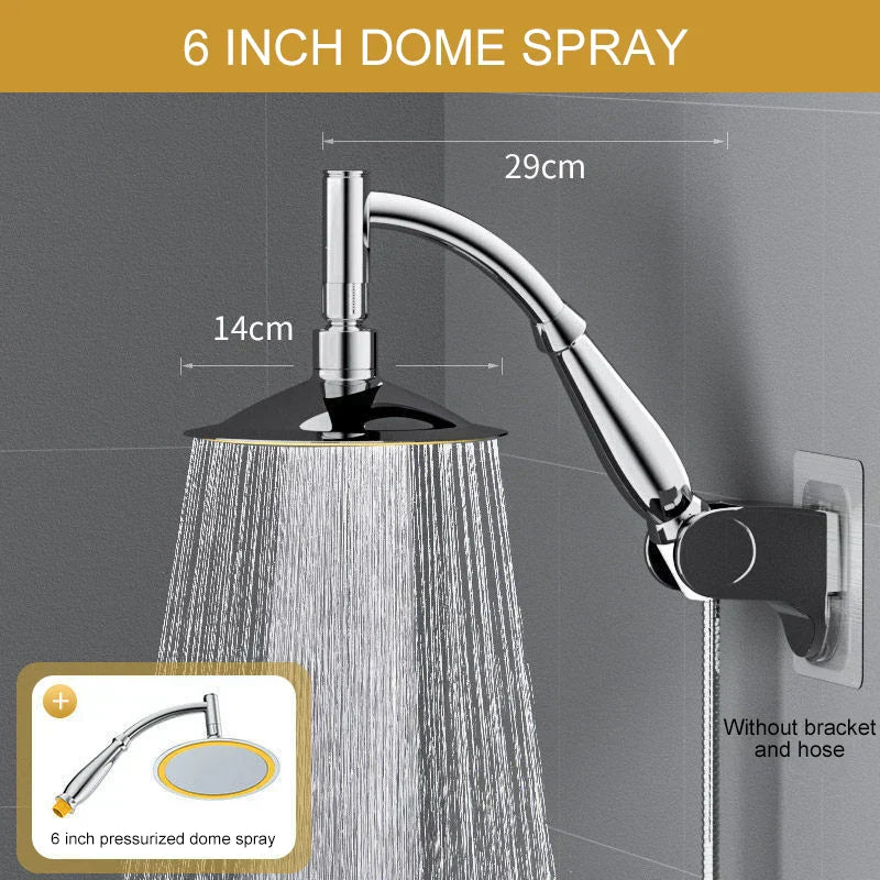 Water-Saving Square Rain Showerhead with Chrome Finish