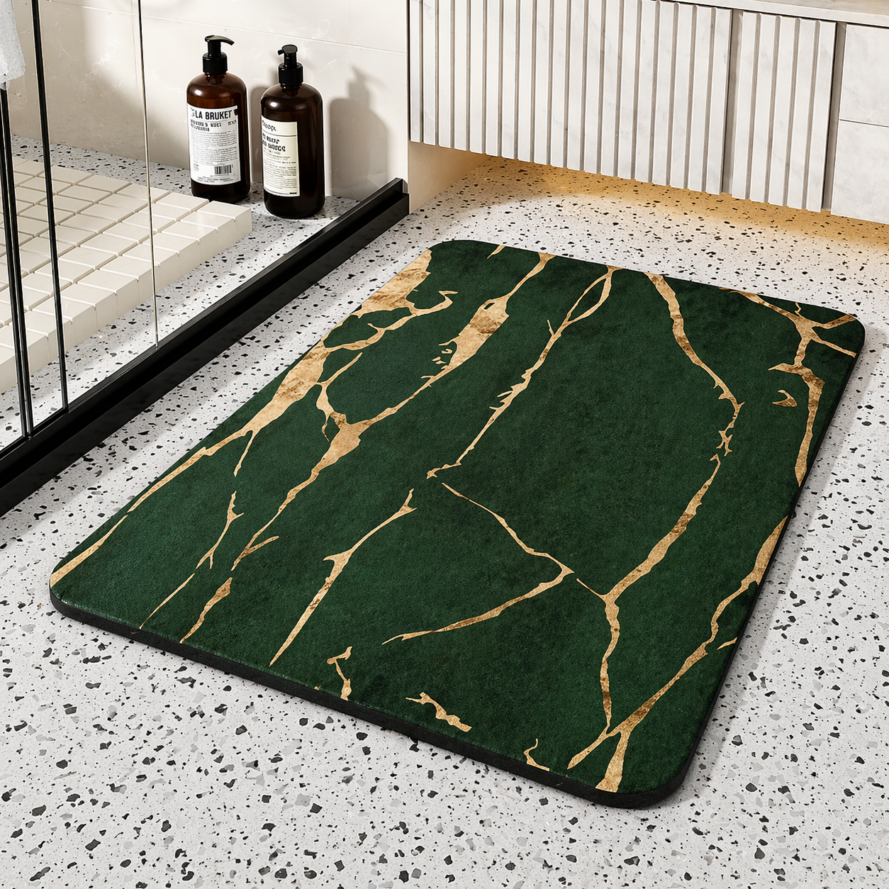Quick Dry Diatom Stone Non-Slip Marble Bathroom Mat