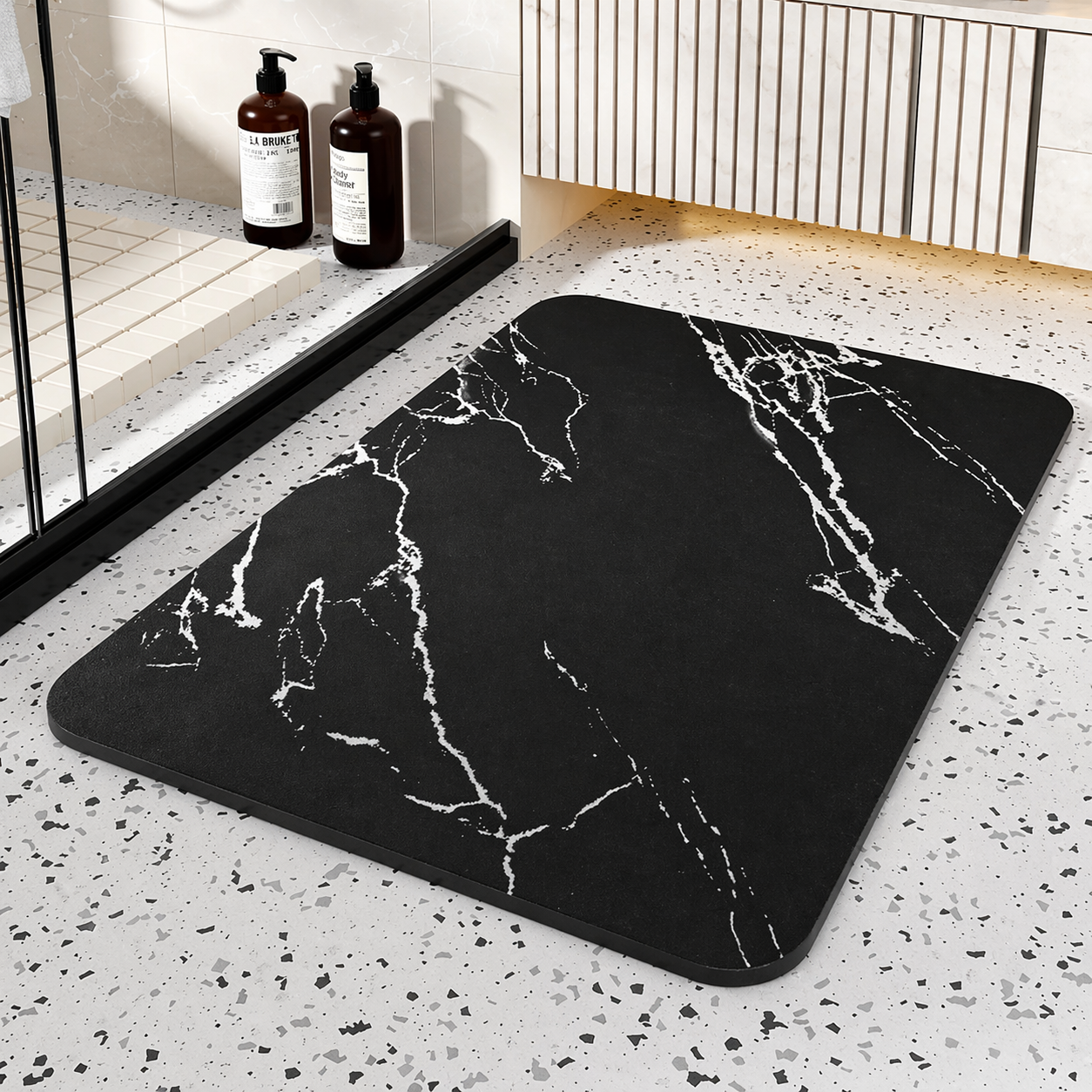 Quick Dry Diatom Stone Non-Slip Marble Bathroom Mat