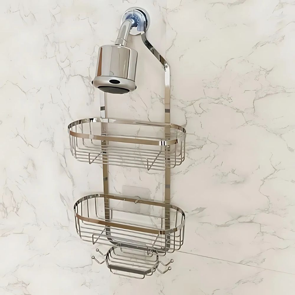 Three Tier Wall-Mounted Shower Organizer Caddy