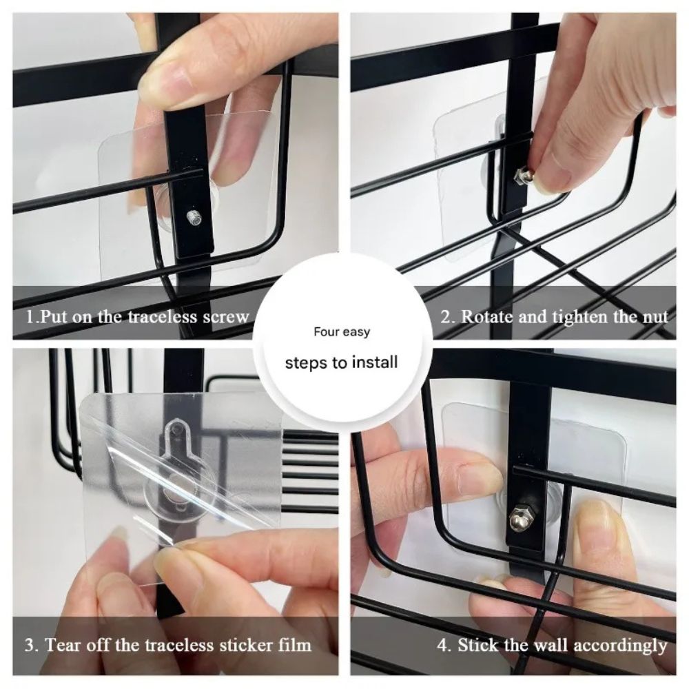 Three Tier Wall-Mounted Shower Organizer Caddy