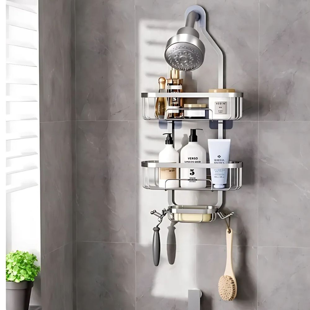 Three Tier Wall-Mounted Shower Organizer Caddy