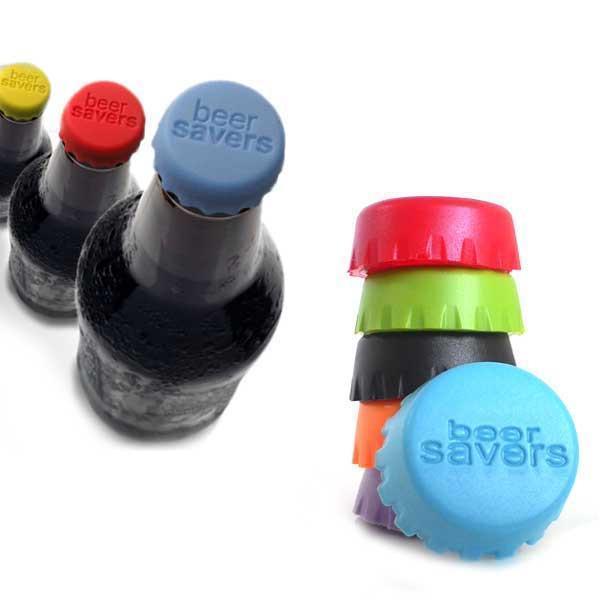 Silicone Beer Saver Bottle Caps Set of 6