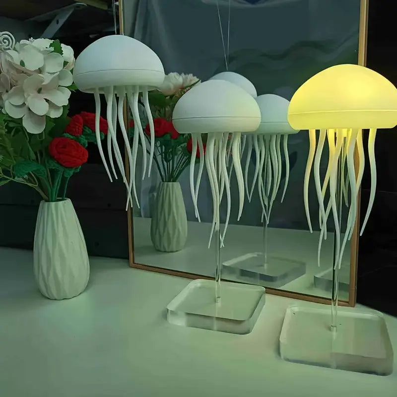Realistic Jellyfish Night Light with Color-Adjustable LEDs
