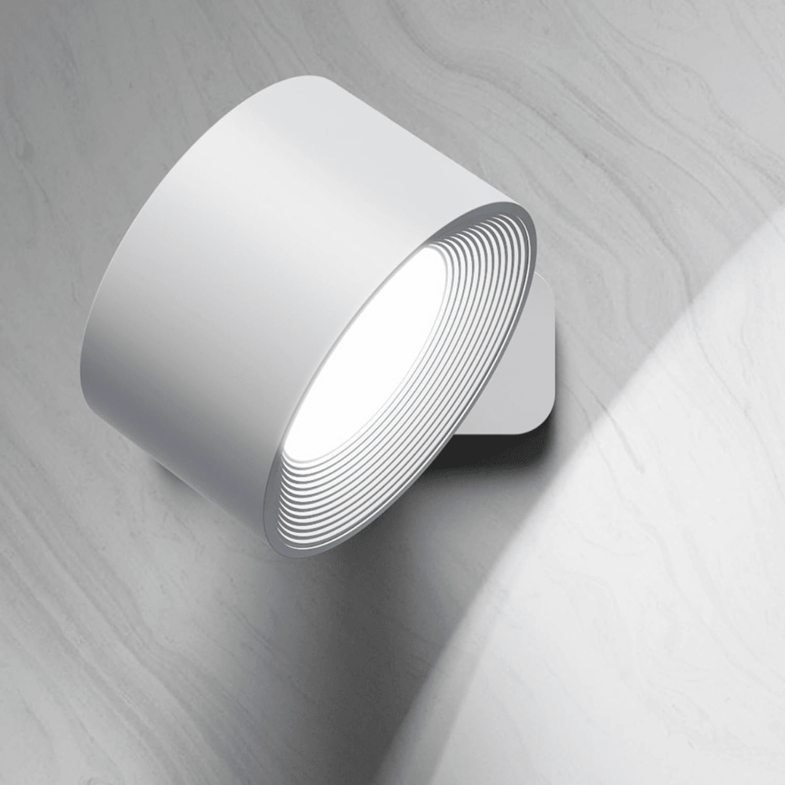 360° Adjustable Wireless Rechargeable Wall Light with USB Charging
