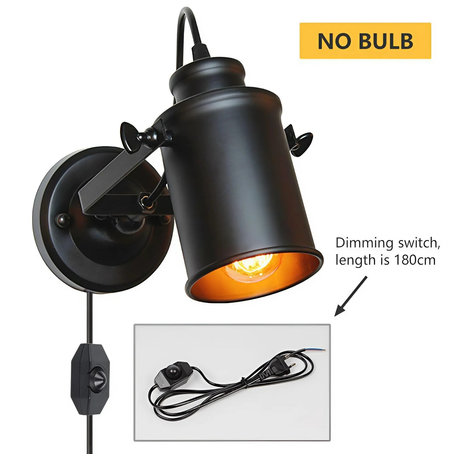 Vintage Industrial Iron Wall Lamp