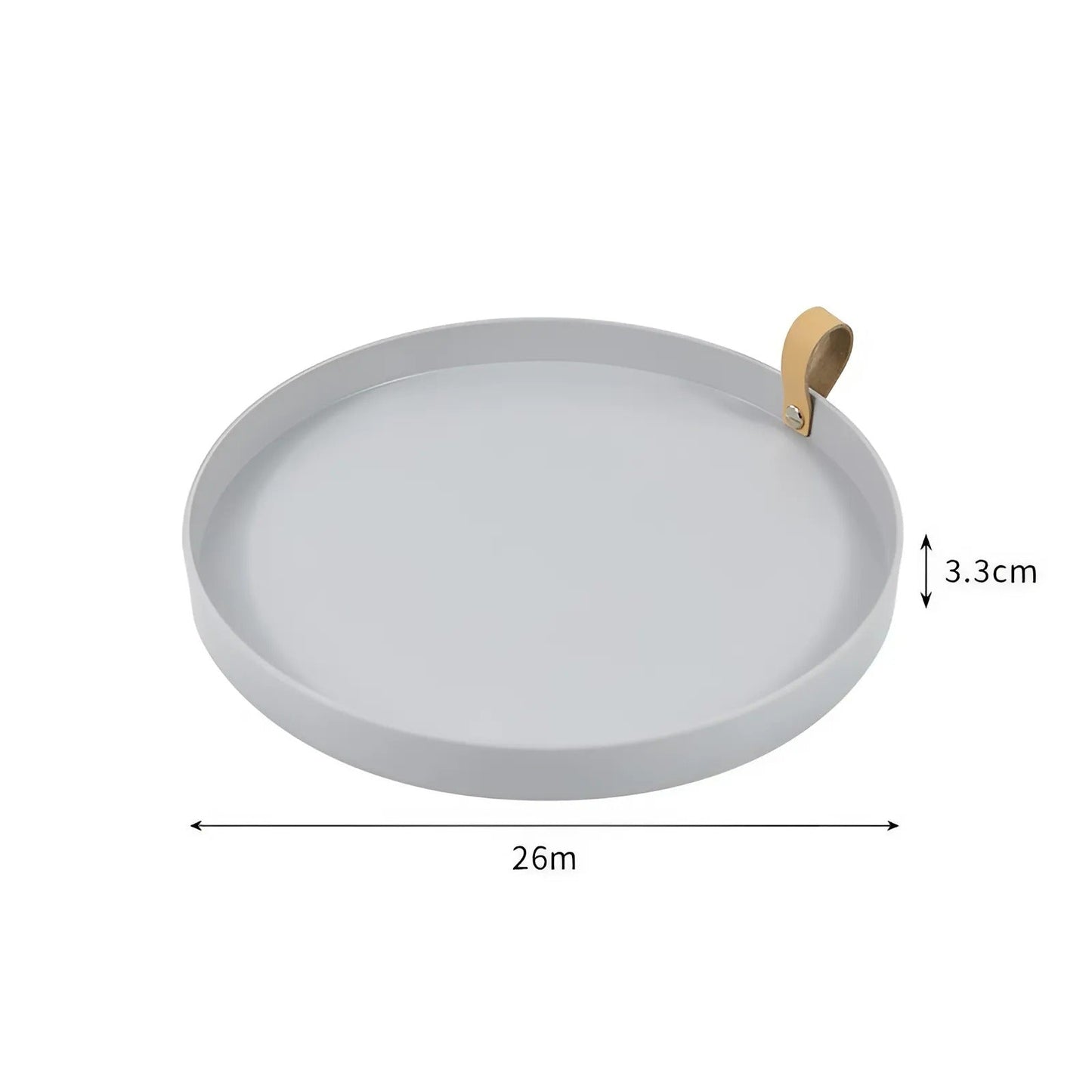 Solid Color Round Storage Tray for Organizing Essentials