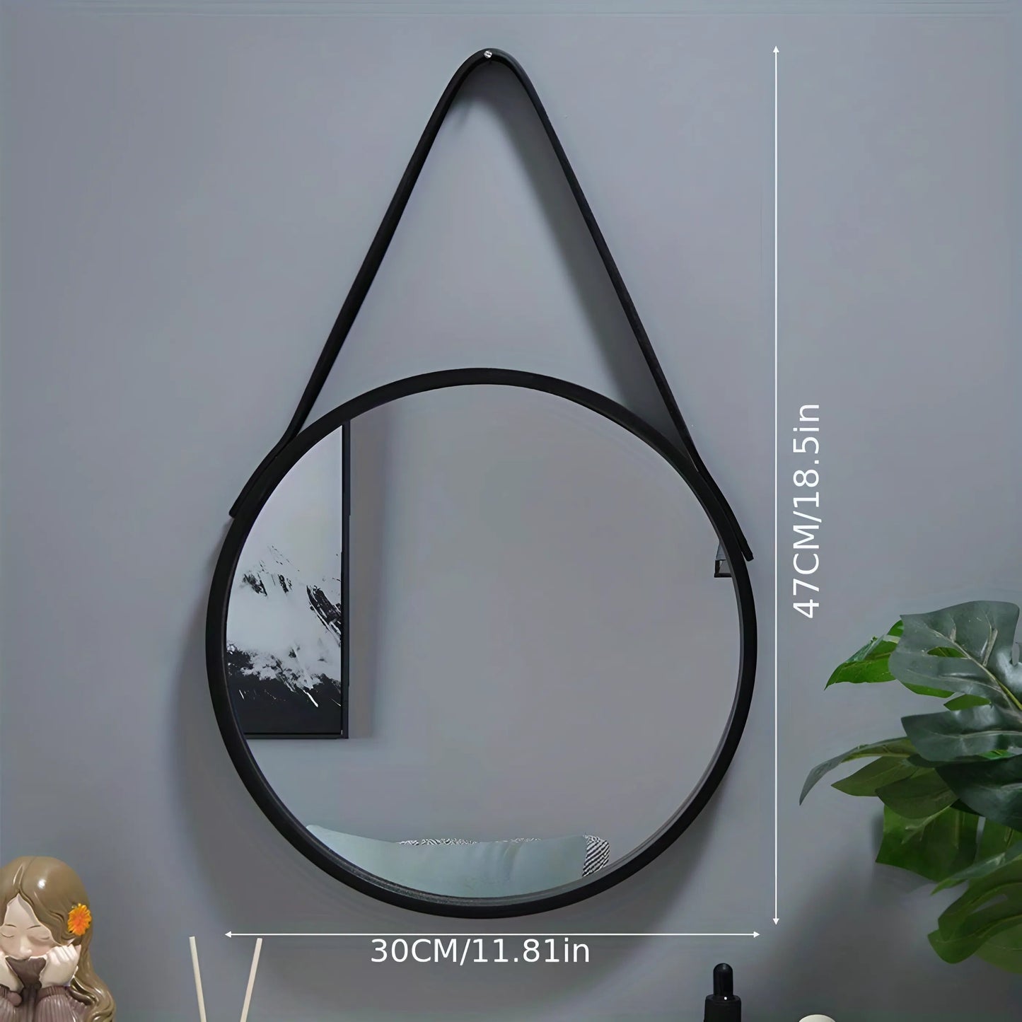 Drill-Free Wall-Mounted Makeup Mirror