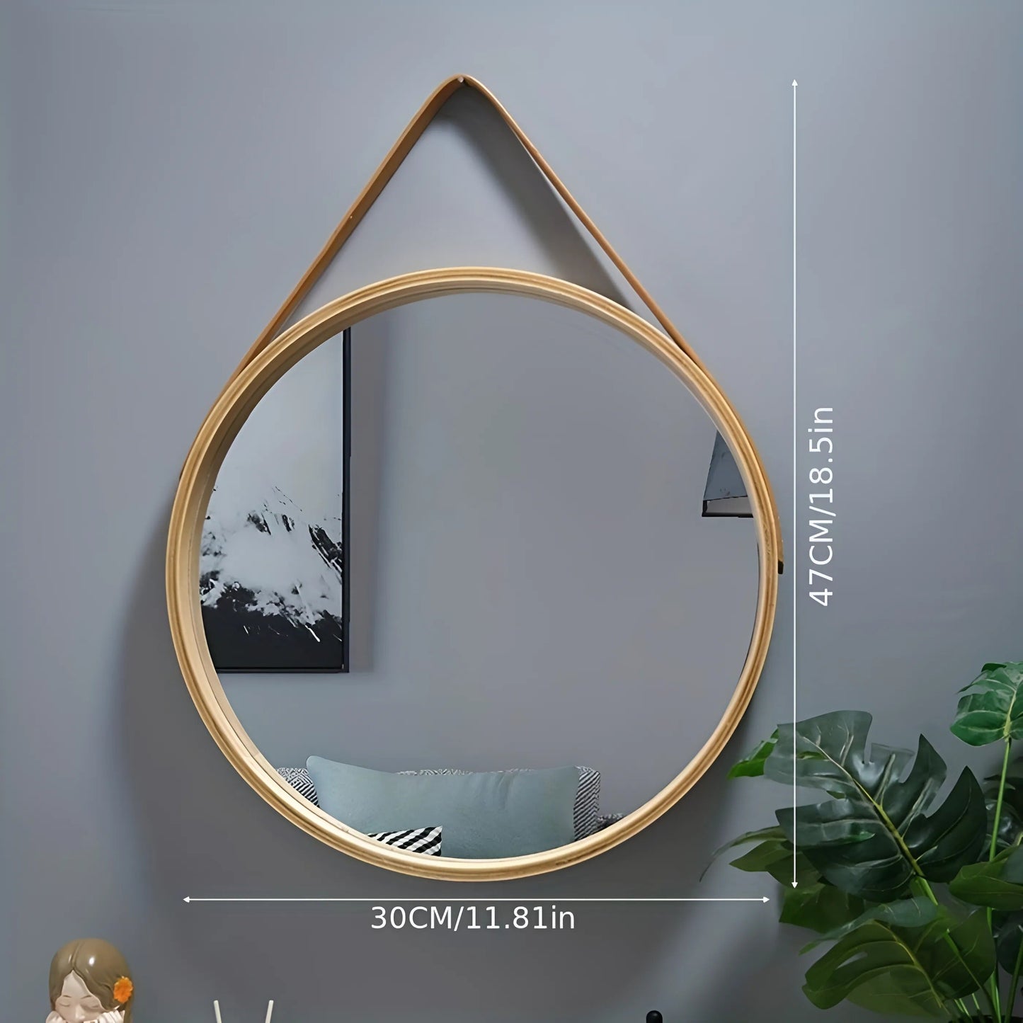 Drill-Free Wall-Mounted Makeup Mirror
