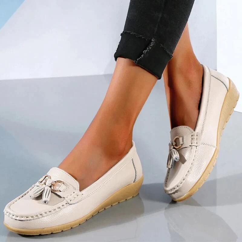 Women's Comfortable PU Leather Loafers with Elegant Design